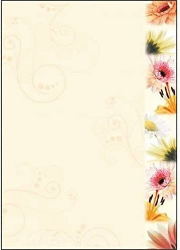 SIGEL Motivpapier Flowerstyle Motiv DIN A4 90 g/qm 50 Blatt