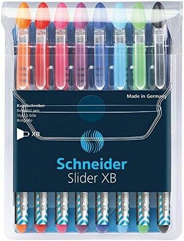 8 Schneider Kugelschreiber Slider Basic farbsortiert Schreibfarbe farbsortiert