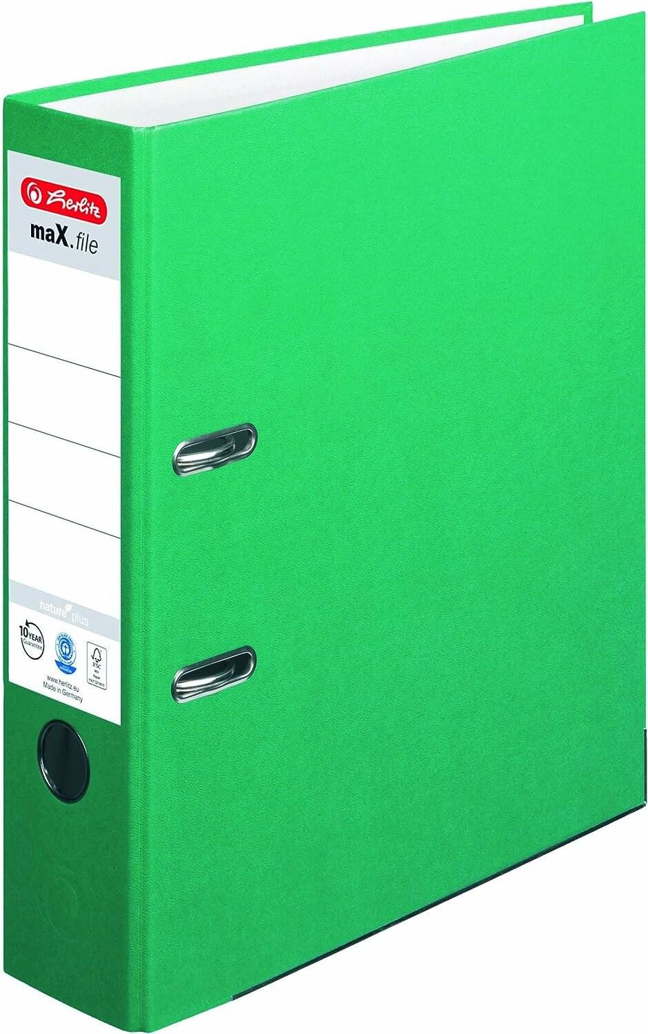 herlitz maX.file nature plus Ordner grün Karton 8,0 cm DIN A4