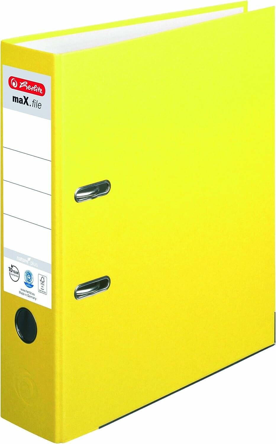herlitz maX.file nature plus Ordner gelb Karton 8,0 cm DIN A4