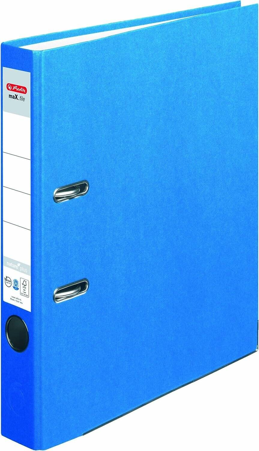 herlitz maX.file nature plus Ordner blau Karton 5,0 cm DIN A4
