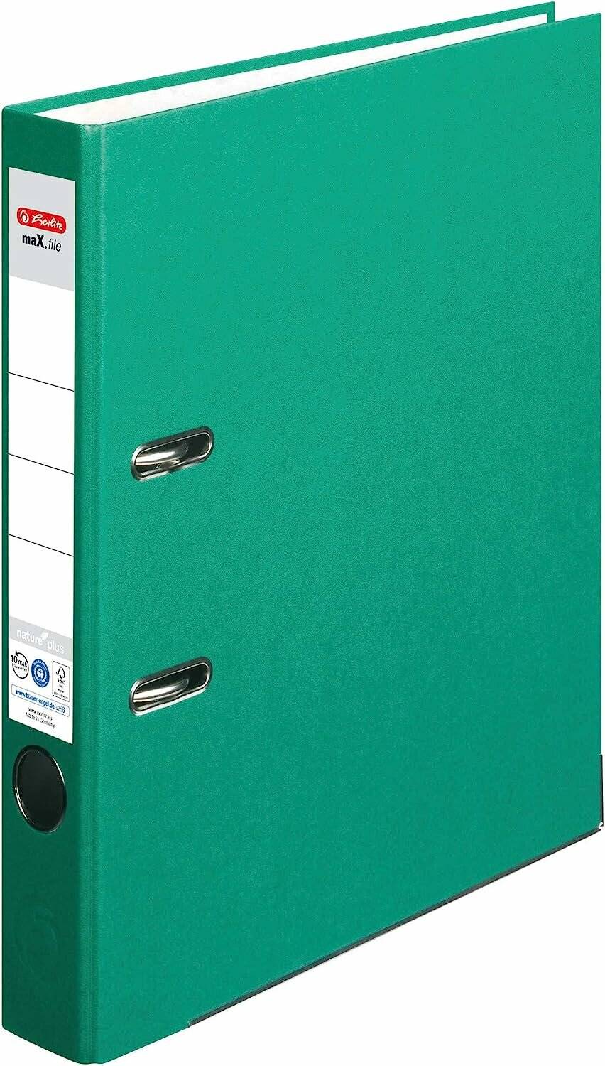 herlitz maX.file nature plus Ordner grün Karton 5,0 cm DIN A4