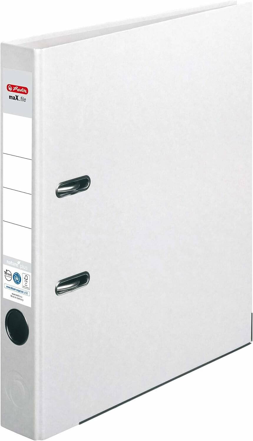 herlitz maX.file nature plus Ordner weiß Karton 5,0 cm DIN A4