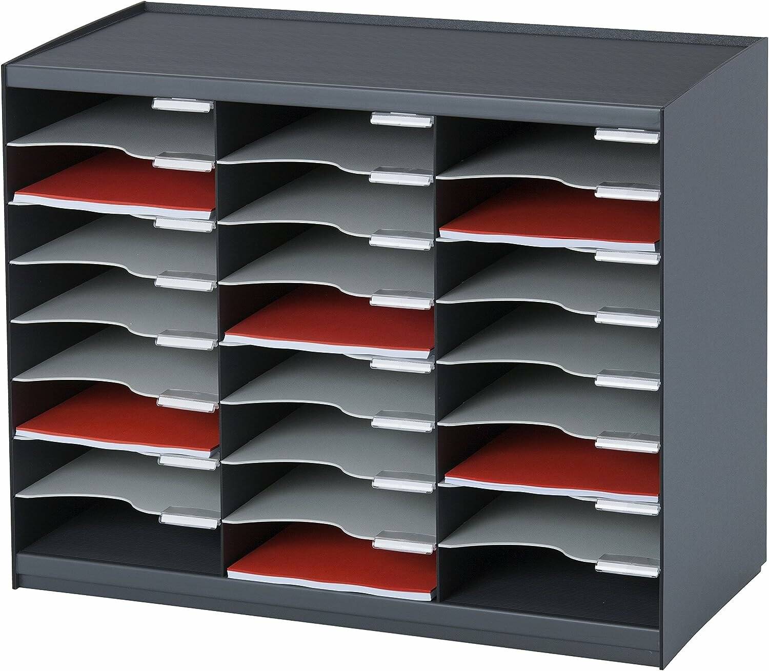 PAPERFLOW Sortierstation anthrazit mit 24 Fächer