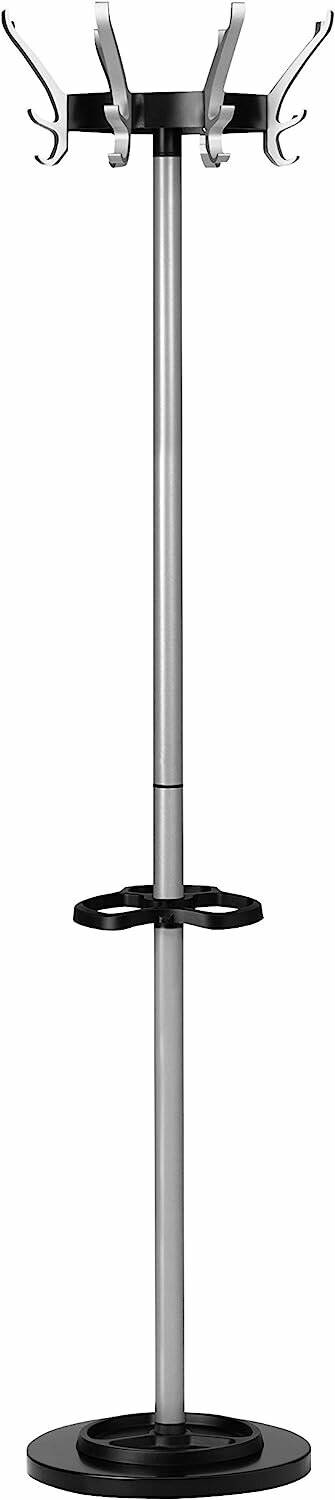 unilux Kleiderständer Cypres grau Metall 24 Haken 34,0 x 170,0 cm