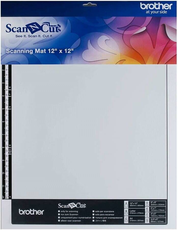 brother CAMATS12 Scanmatte für Schneideplotter Standardmatte 305 x 305 mm (12 x 12 Zoll) für 1 mm dickes Material