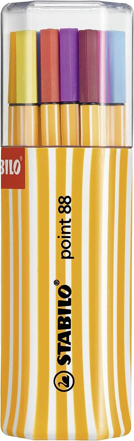 20 STABILO point 88 Fineliner farbsortiert 0,4 mm