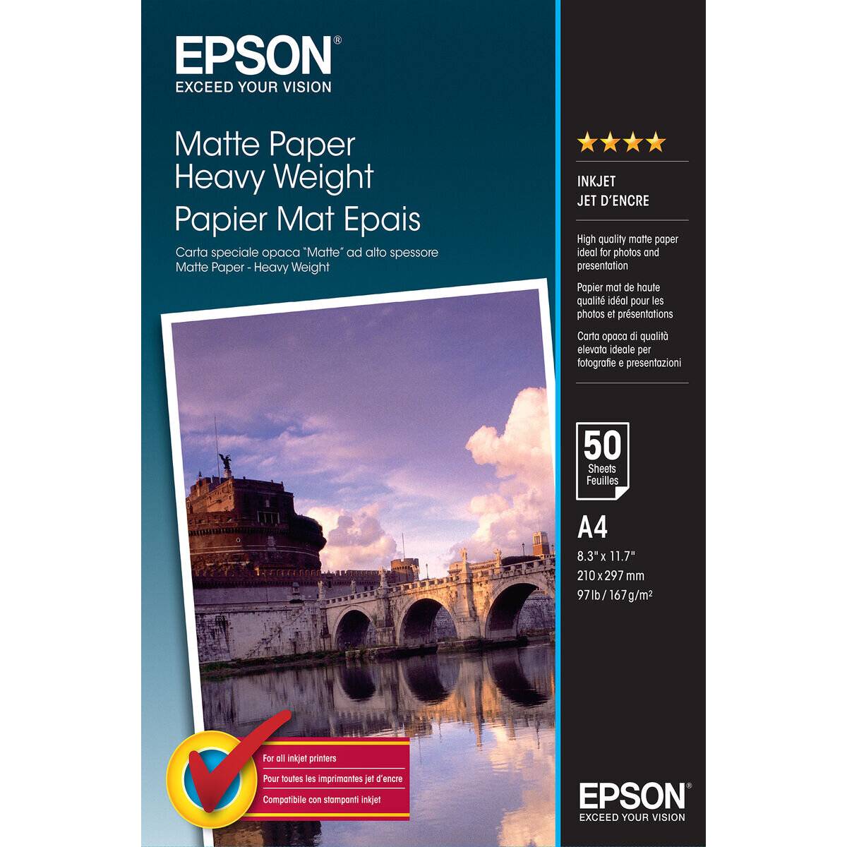 EPSON Fotopapier S041256 DIN A4 matt 167 g/qm 50 Blatt