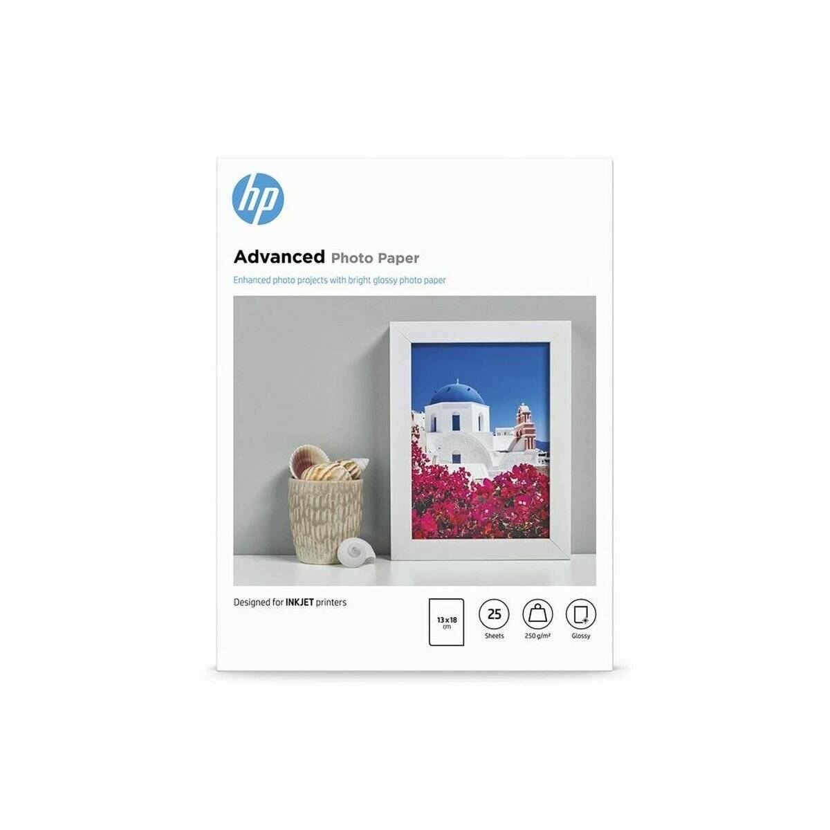 HP Fotopapier Q8696A 13,0 x 18,0 cm glänzend 250 g/qm 25 Blatt