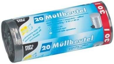 PAPSTAR Müllbeutel 30,0 l grau 17,0 µm, 20 St.