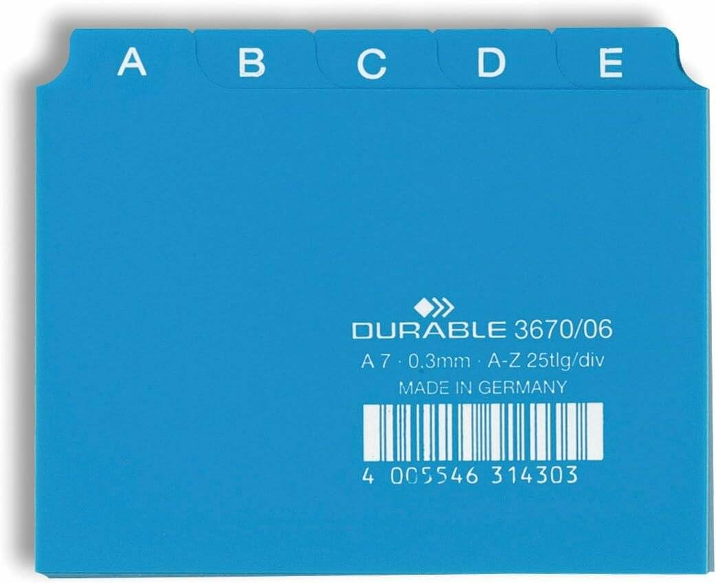 DURABLE Karteikartenregister A-Z blau