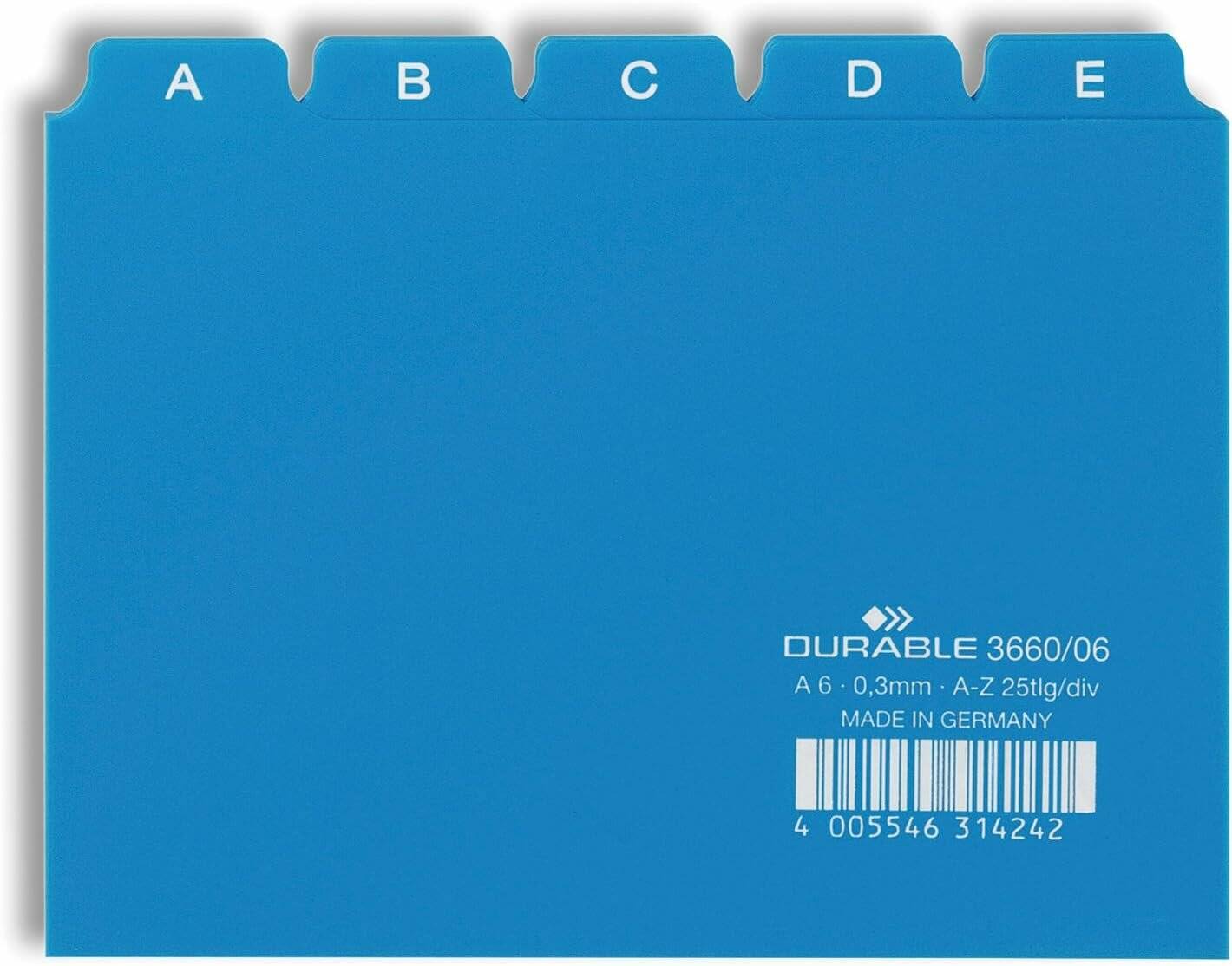 DURABLE Karteikartenregister A-Z blau