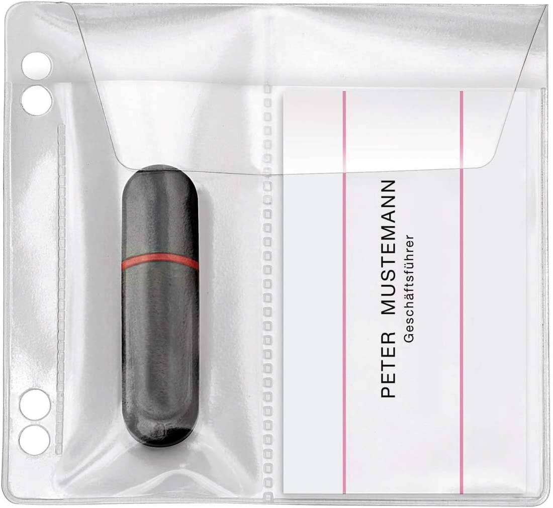 100 VELOFLEX 2er USB-Stick-Hüllen abheftbar transparent