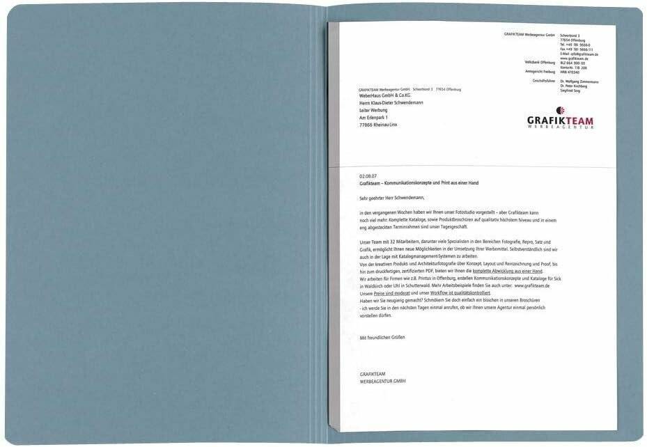 25 bene Aktendeckel DIN A4 blau