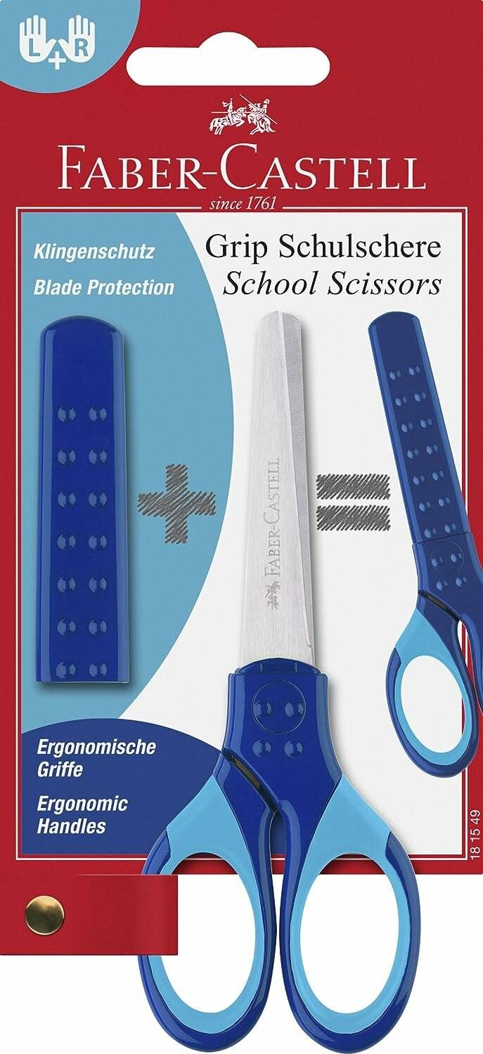 FABER-CASTELL Kinderschere Grip blau 13,5 cm