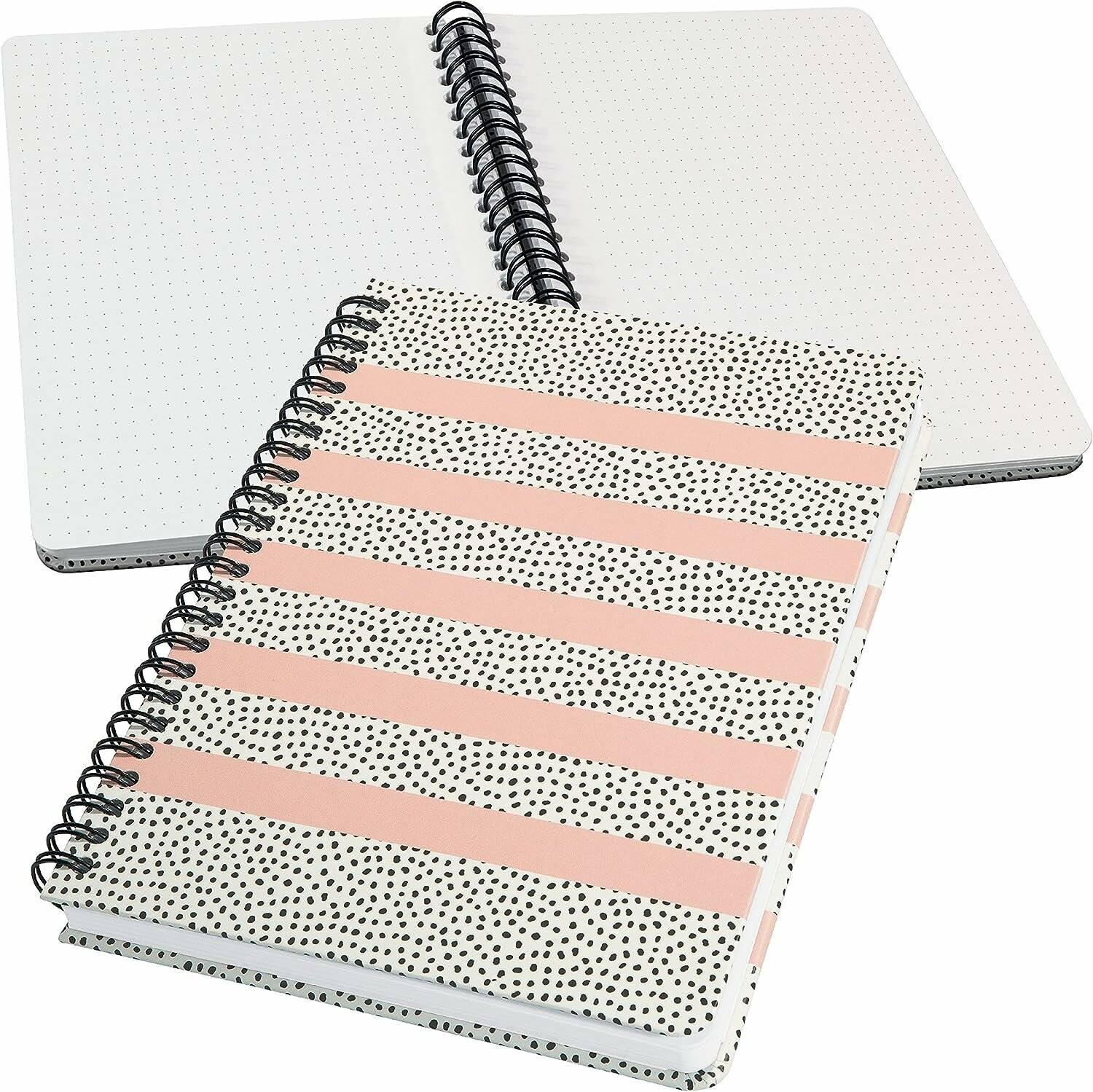 SIGEL Notizbuch mit Spirale DIN A5 rose/schwarz/weiß 120 Seiten