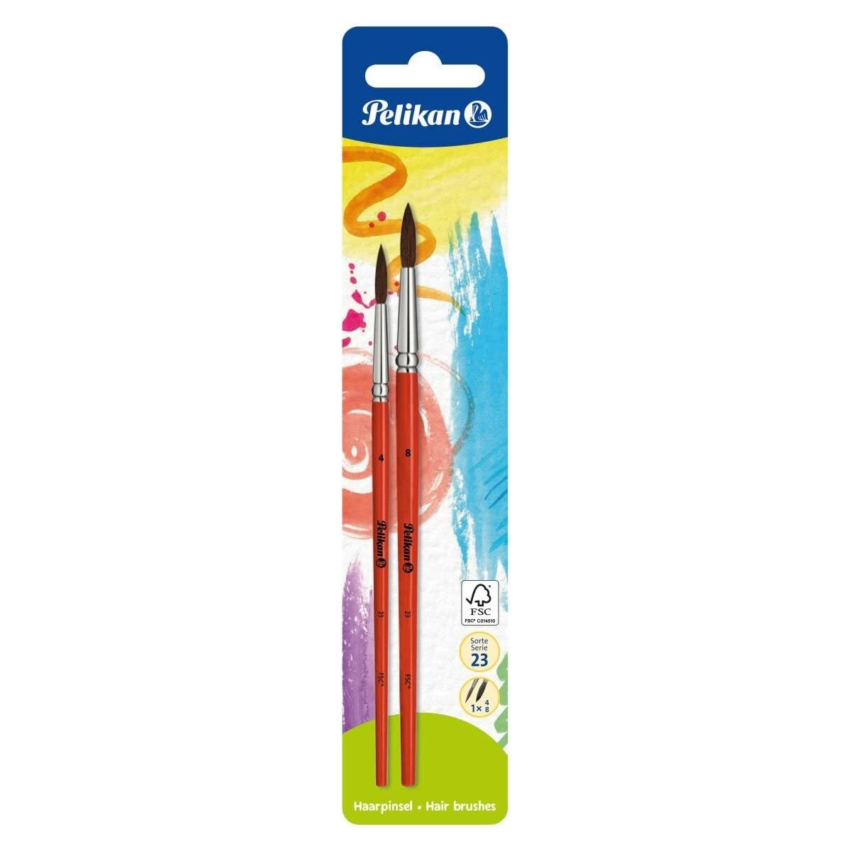 Pelikan 23 Pinsel-Set Größe 4, 8, 2-teilig