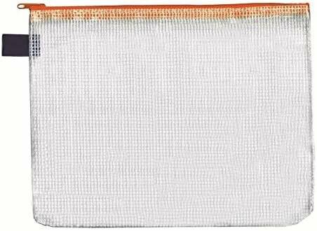 FolderSys Reißverschlussbeutel A6 transparent/orange 0,15 mm