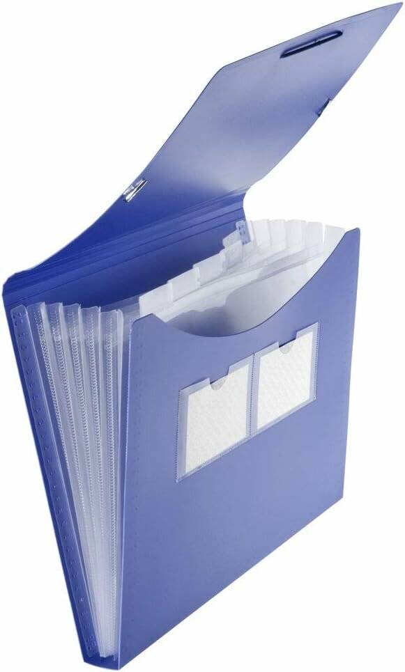 FolderSys Fächermappe 5 Fächer blau