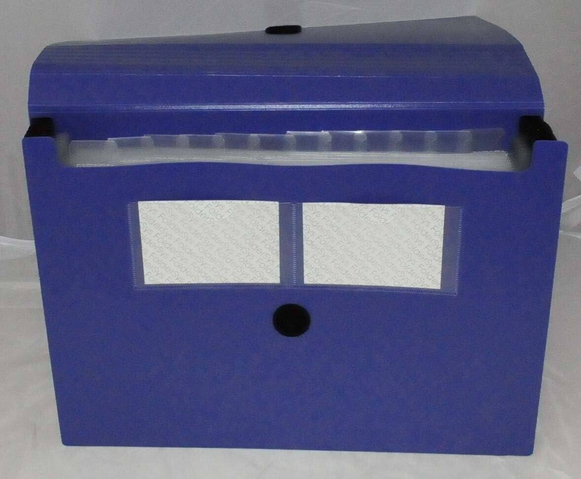 FolderSys Fächermappe 12 Fächer blau