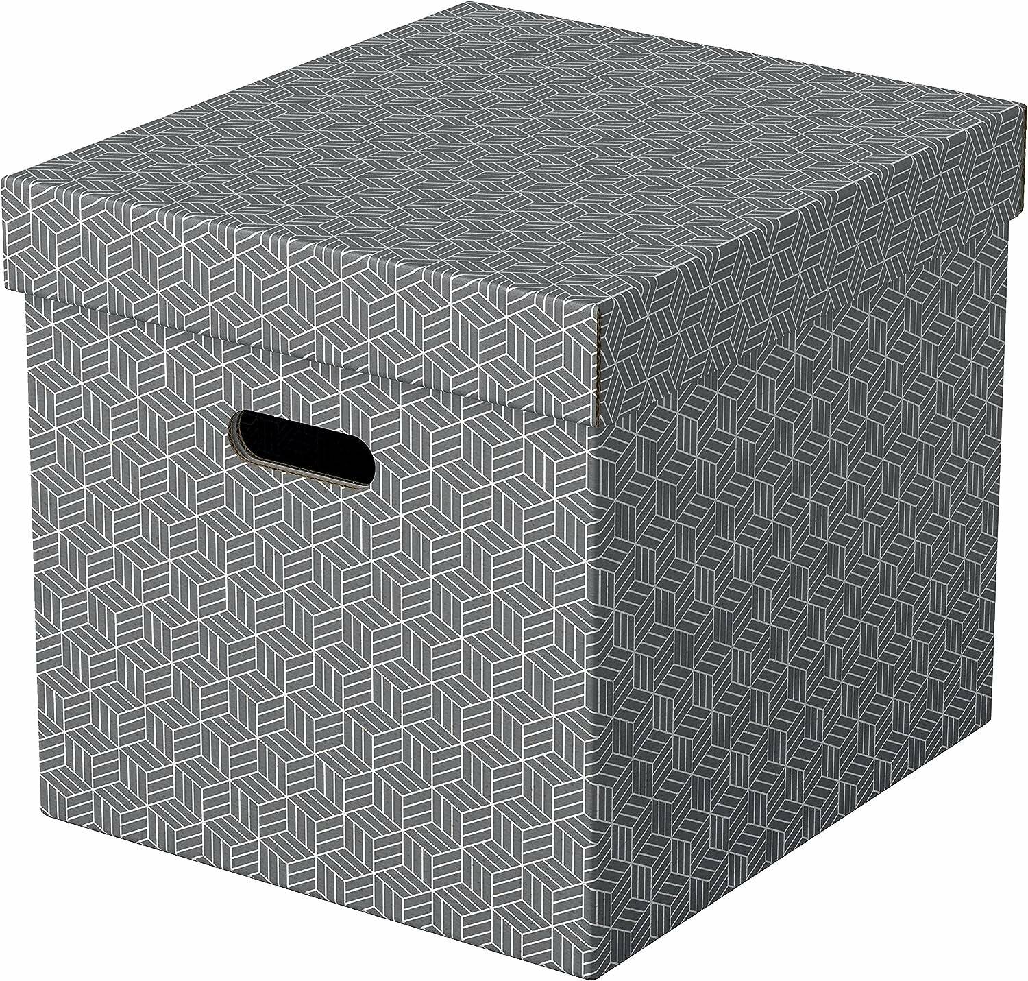 3 Esselte Home Aufbewahrungsboxen 33,0 l grau 32,0 x 36,5 x 31,5 cm