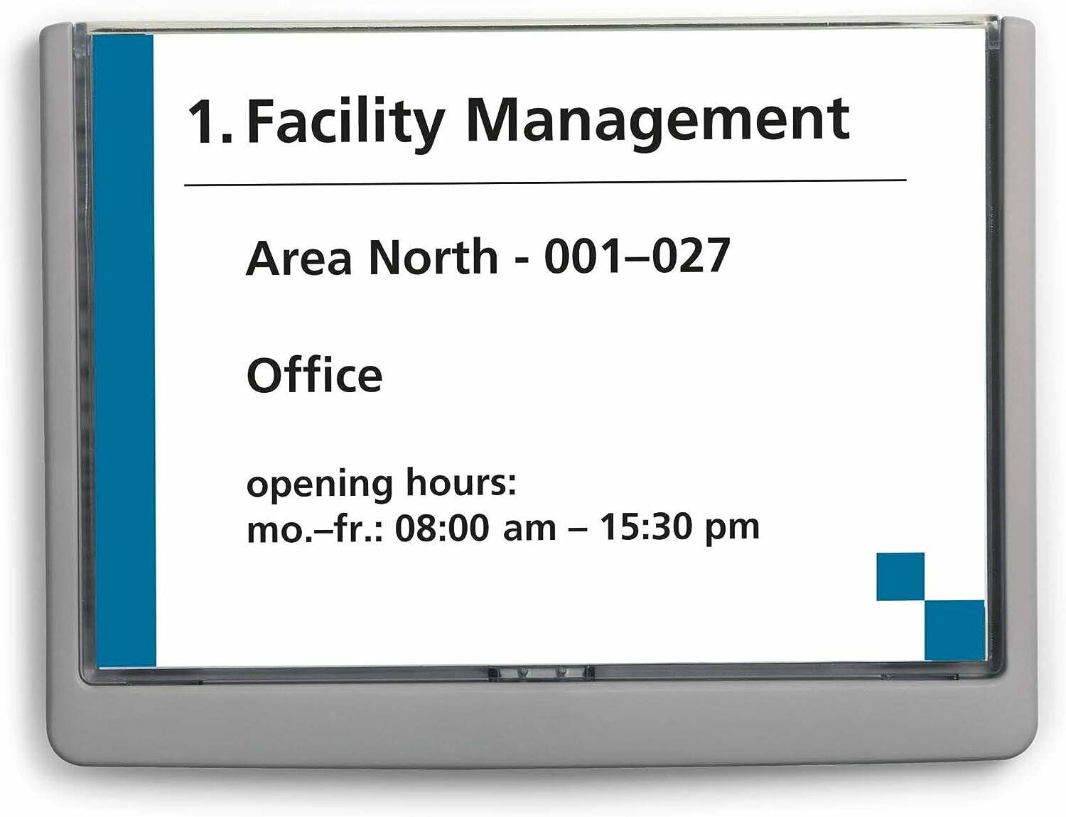 DURABLE Türschild CLICK SIGN Kunststoff grau DIN A5 quer