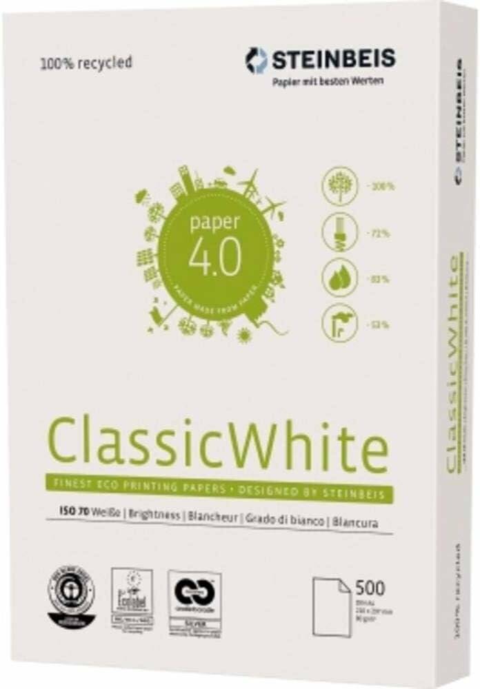 STEINBEIS Recyclingpapier No.1 DIN A4 80 g/qm 500 Blatt