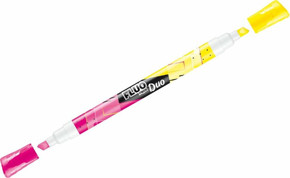 3 maped FLUO DUO Textmarker farbsortiert