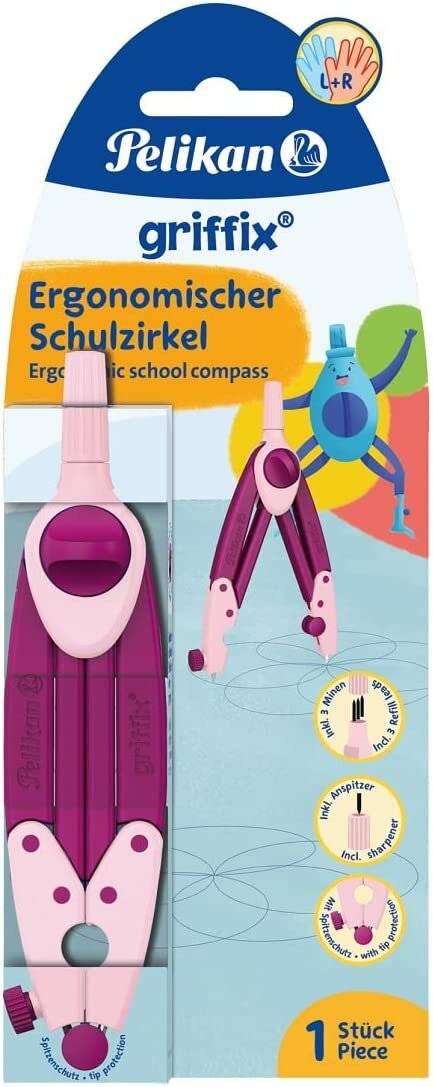 Schulzirkel Griffix GZ/1/B (violett, mit Spitzenschutz)
