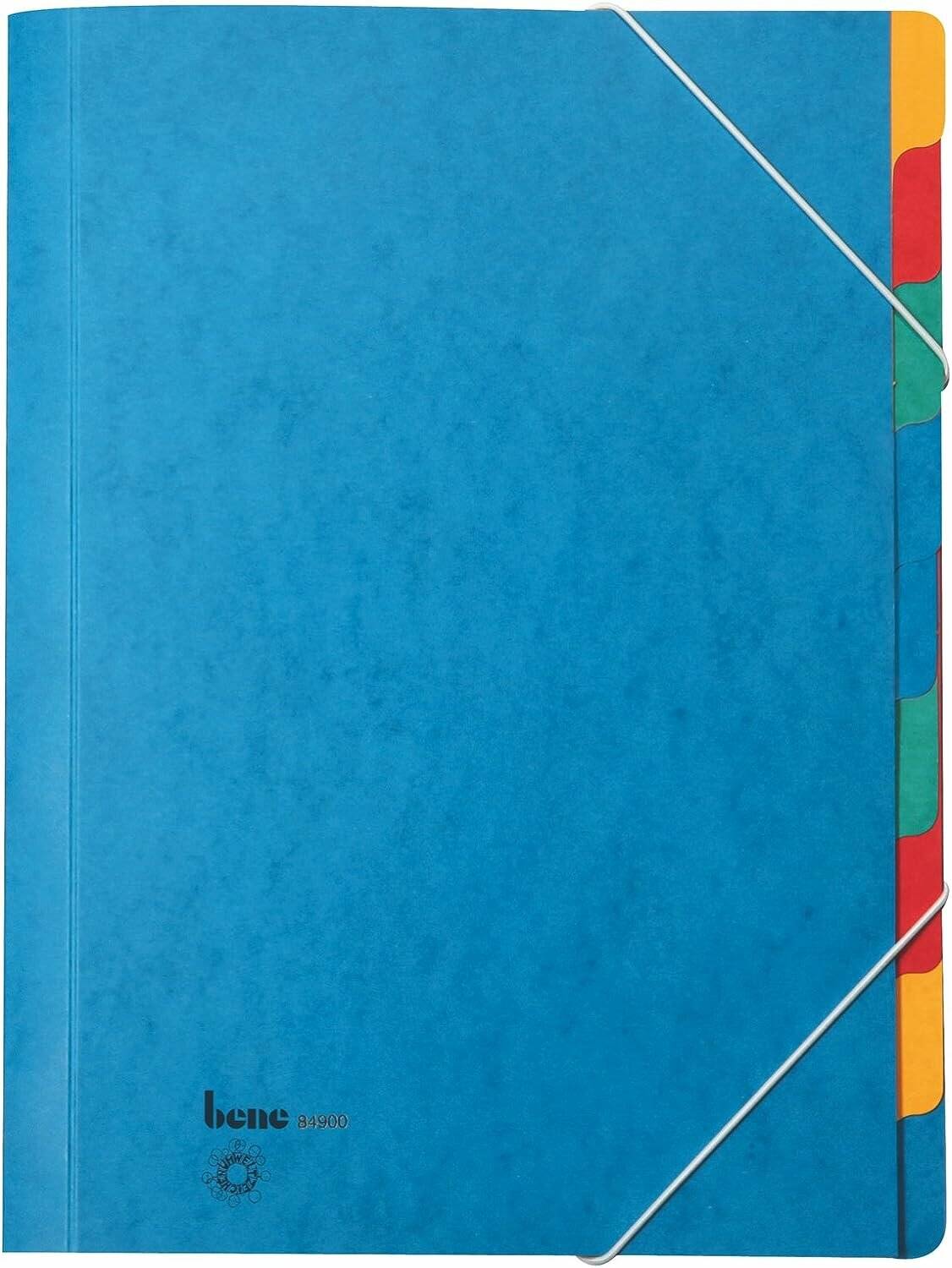 bene Ordnungsmappe 9 Fächer blau