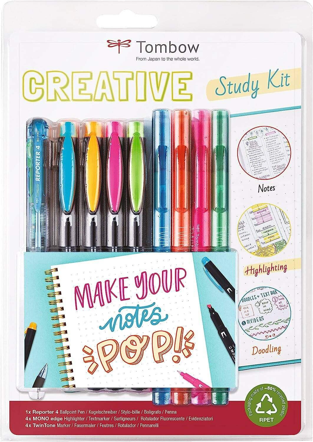 Tombow Creative Study Kit Malset farbsortiert