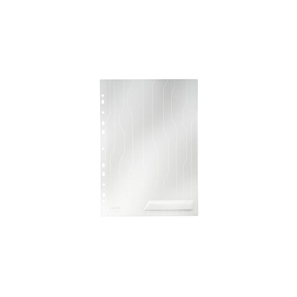 5 LEITZ Prospekthüllen CombiFile DIN A4 transparent genarbt 0,20 mm