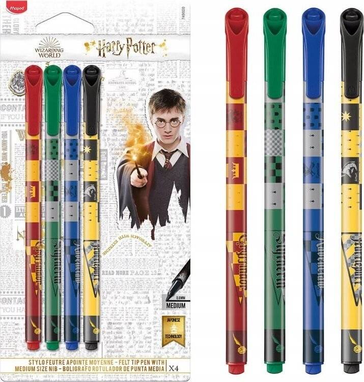 4 maped HARRY POTTER Fineliner farbsortiert 0,8 mm