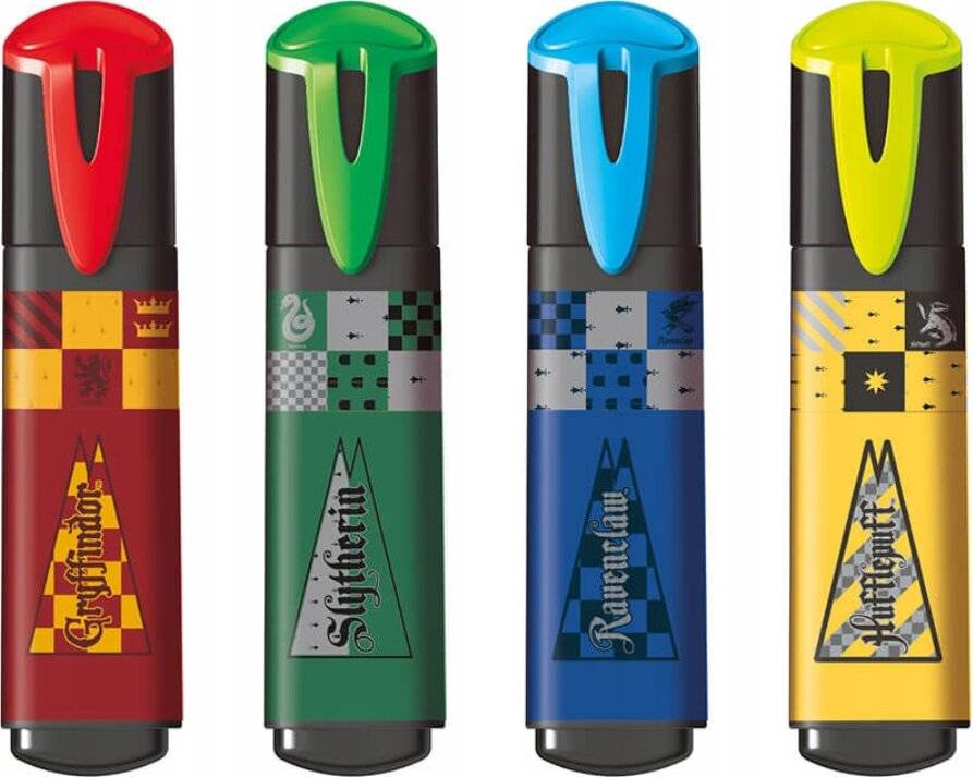4 maped HARRY POTTER Textmarker farbsortiert