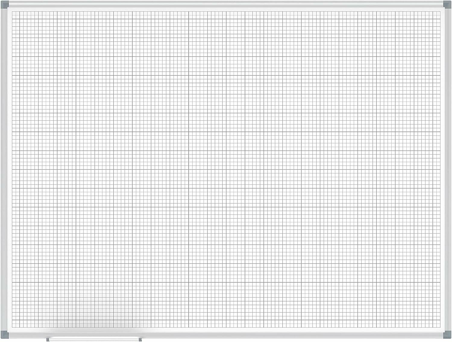 MAUL Whiteboard MAULstandard 120,0 x 90,0 cm weiß mit 1,0 x 1,0 cm Raster