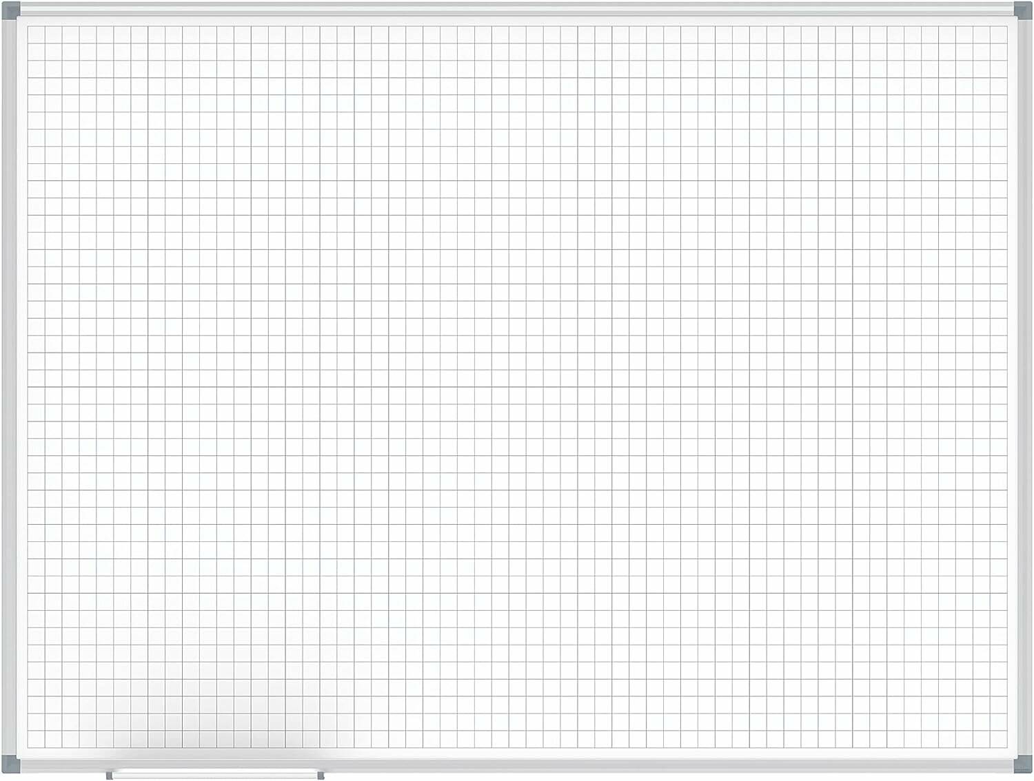 MAUL Whiteboard MAULstandard 120,0 x 90,0 cm weiß mit 2,0 x 2,0 cm Raster