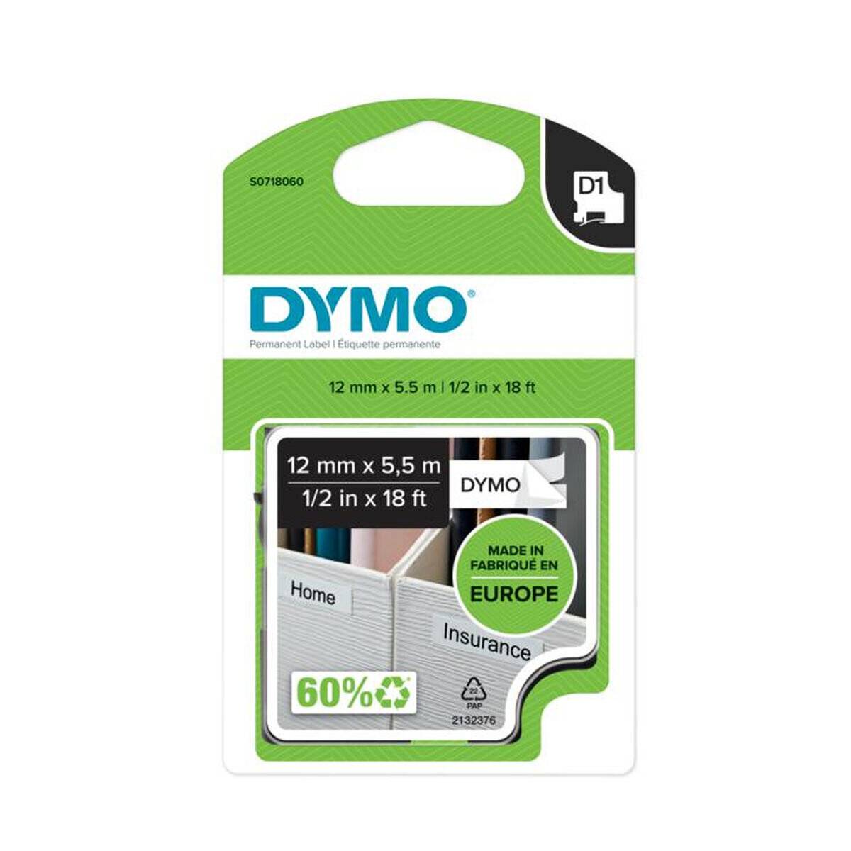 Dymo Dymo Perm Poly DymoPoly Dymo Poly Black White 16959 (S0718060)