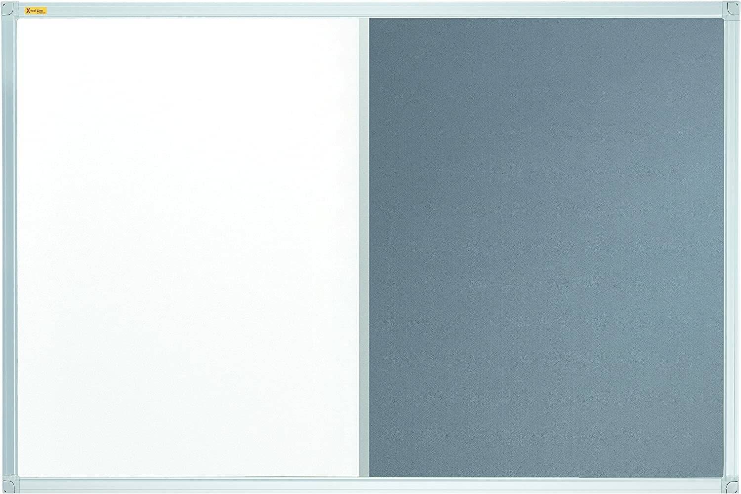 FRANKEN Whiteboard-Pinnwand X-tra!Line 60,0 x 45,0 cm Textil grau