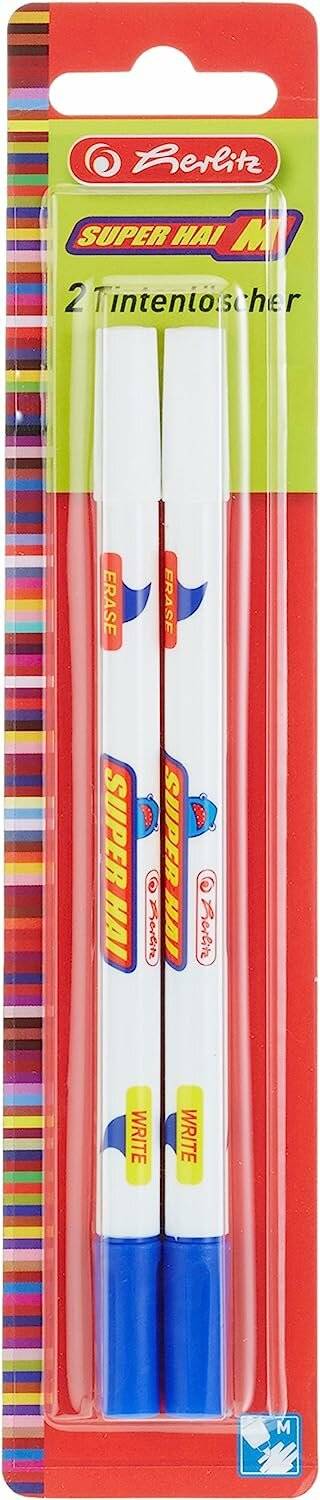 2 herlitz SUPER HAI Tintenkiller