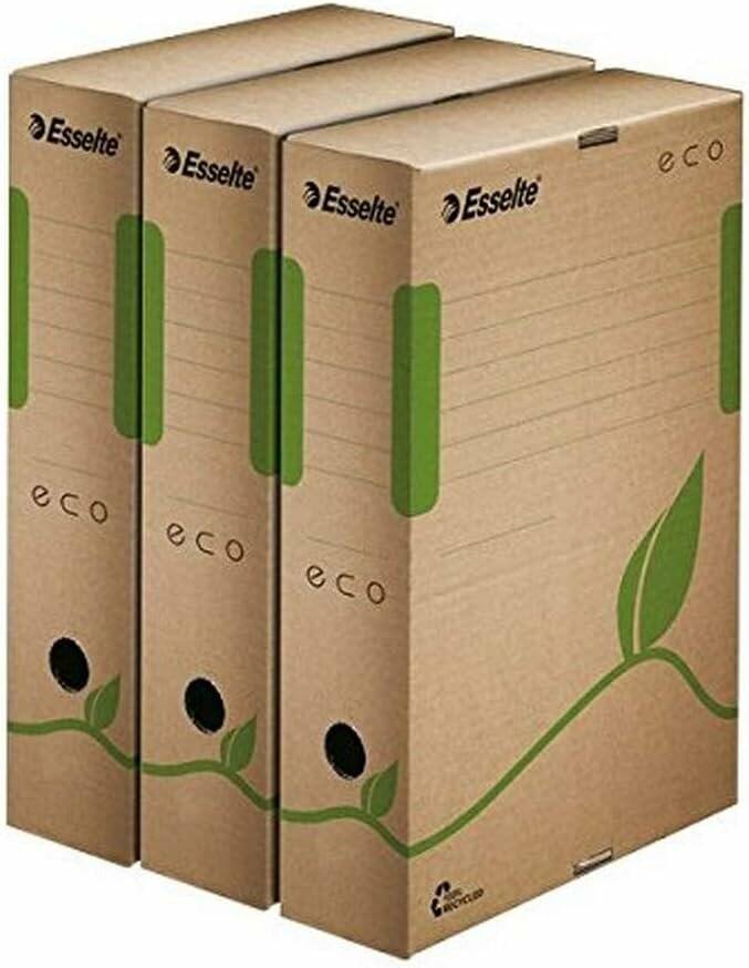 25 Esselte Archivboxen ECO braun 8,0 x 23,3 x 32,7 cm