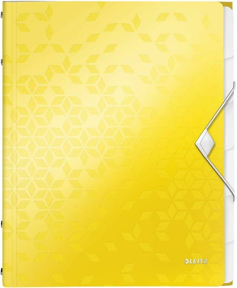 LEITZ Ordnungsmappe WOW 4633 6 Fächer gelb