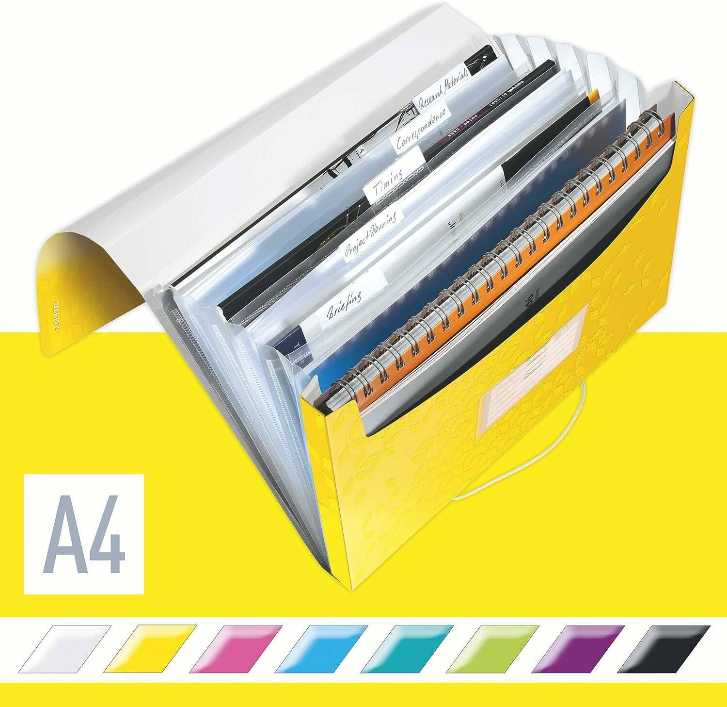 LEITZ Fächermappe WOW 4589 6 Fächer gelb