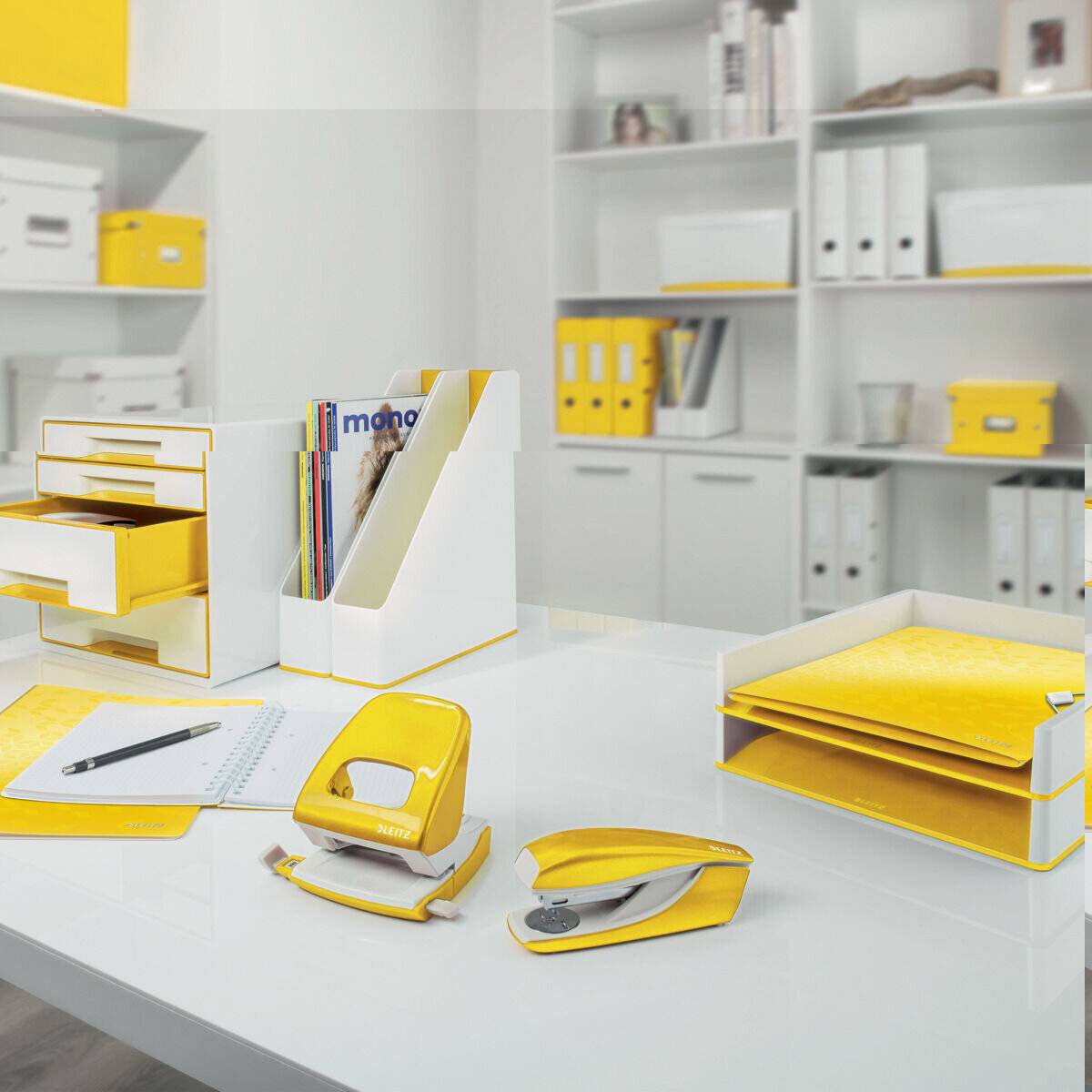 LEITZ Klemmbrett WOW 3971 DIN A4 gelb Kunststoff