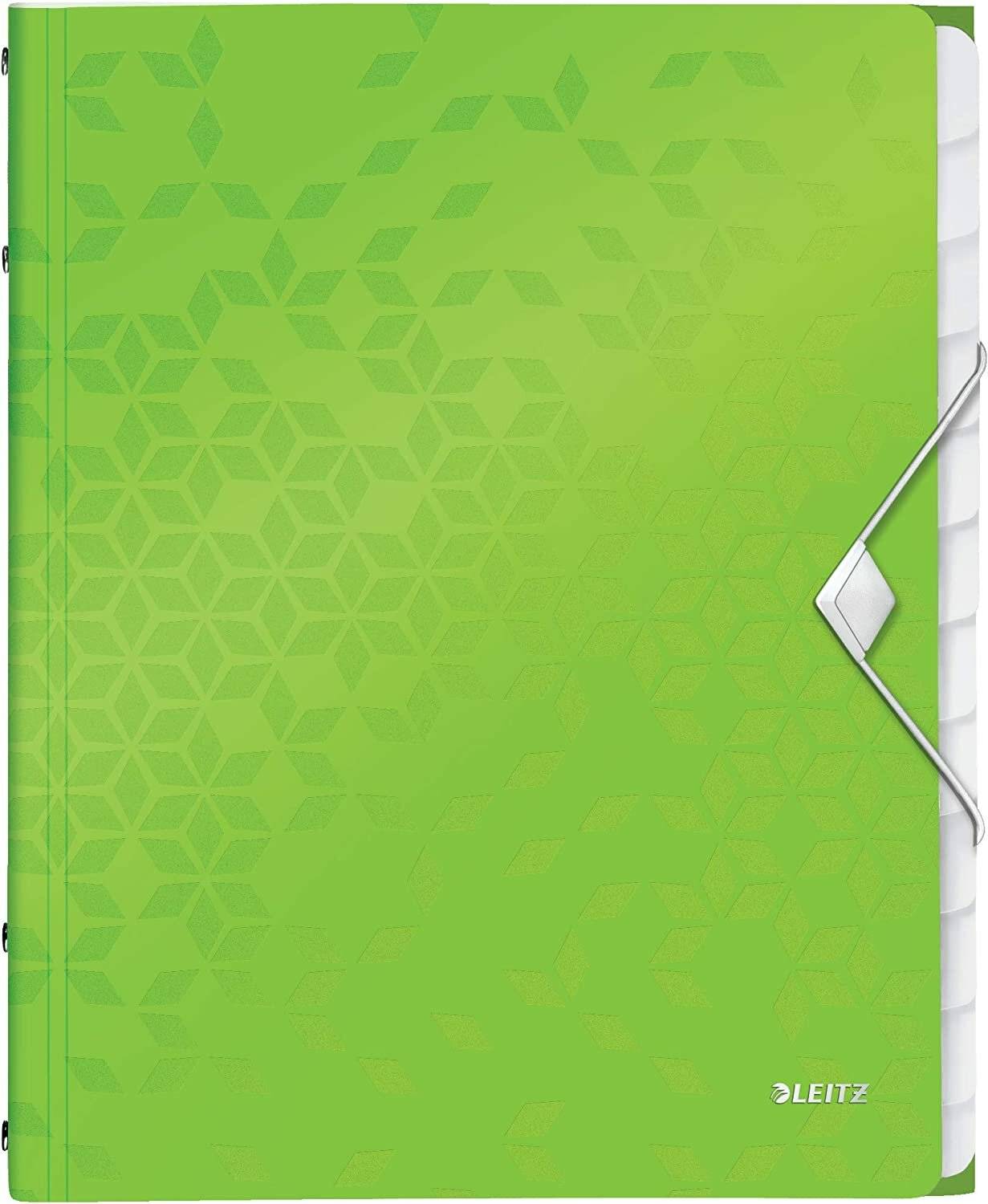 LEITZ Ordnungsmappe WOW 4634 12 Fächer grün