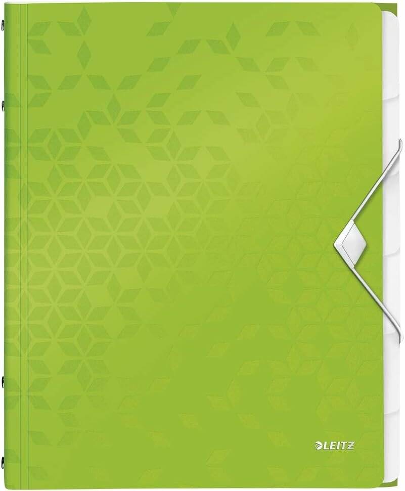 LEITZ Ordnungsmappe WOW 4633 6 Fächer grün
