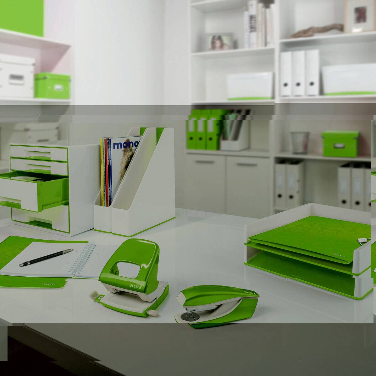 LEITZ Klemmbrett WOW 3971 DIN A4 grün Kunststoff