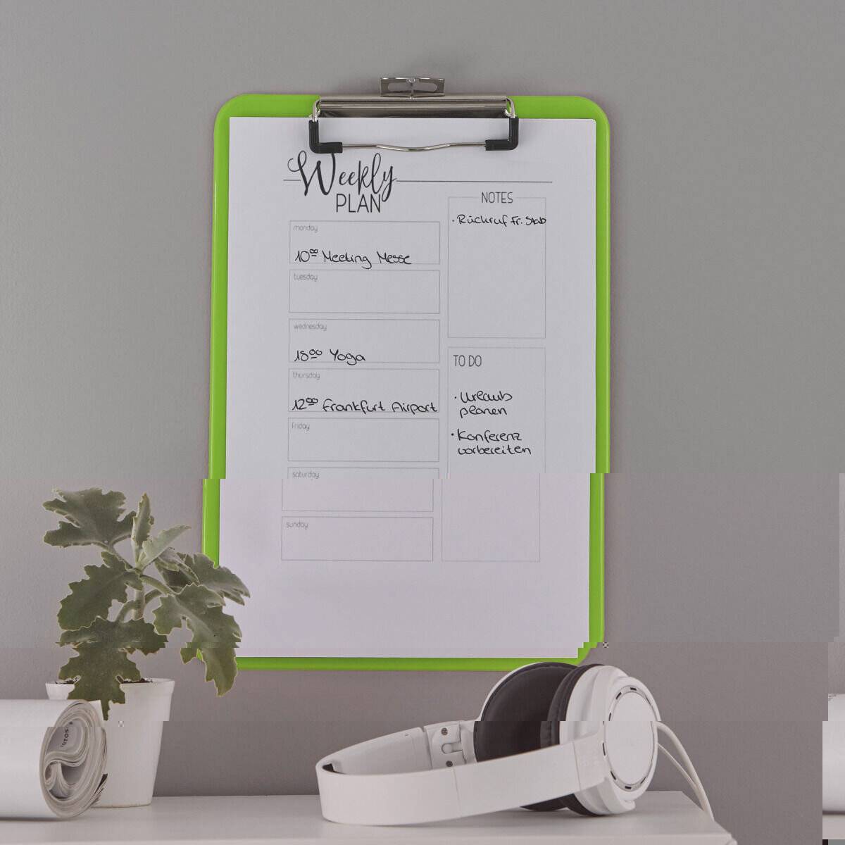 LEITZ Klemmbrett WOW 3971 DIN A4 grün Kunststoff