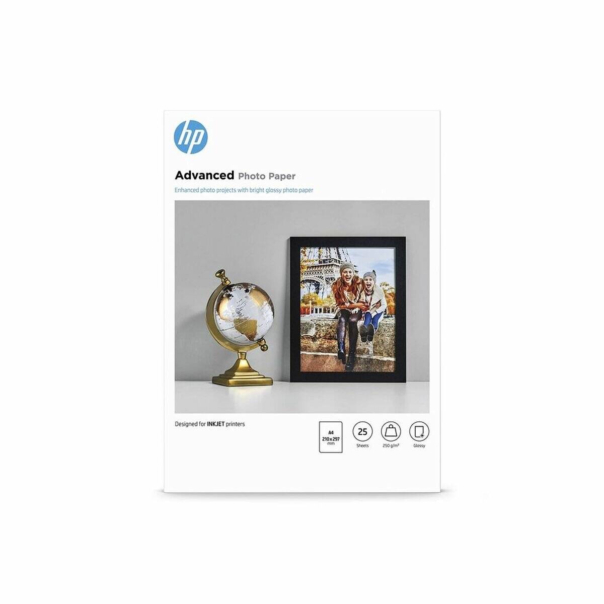 HP Fotopapier Q5456A DIN A4 glänzend 250 g/qm 25 Blatt