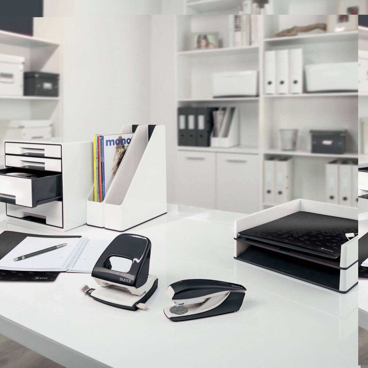 LEITZ Klemmbrett WOW 3971 DIN A4 schwarz Kunststoff