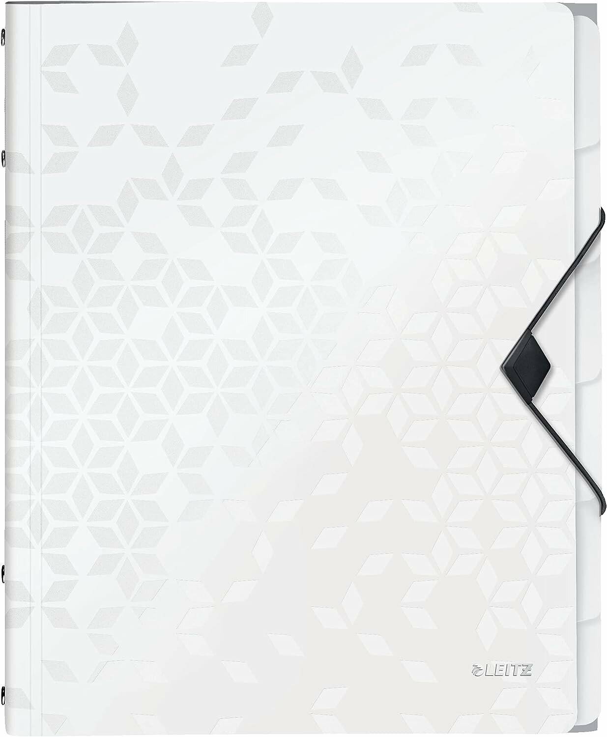 LEITZ Ordnungsmappe WOW 4633 6 Fächer weiß